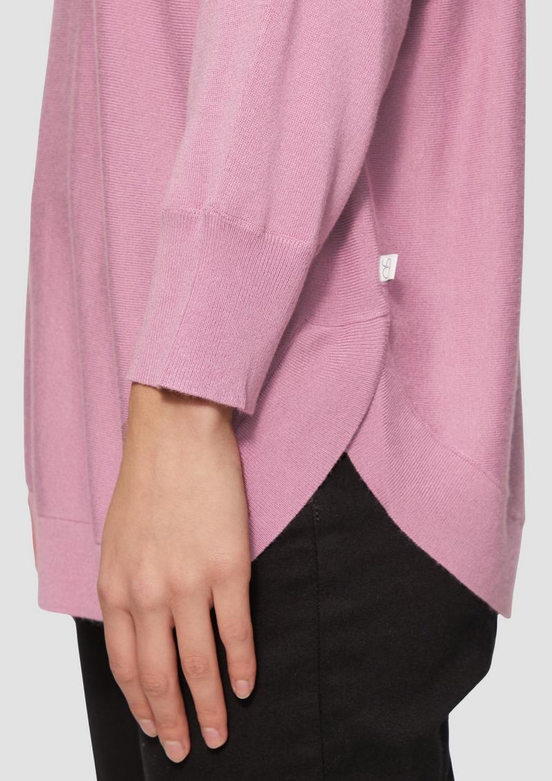 s.Oliver Strickpullover mit Fledermausärmeln - altrosa