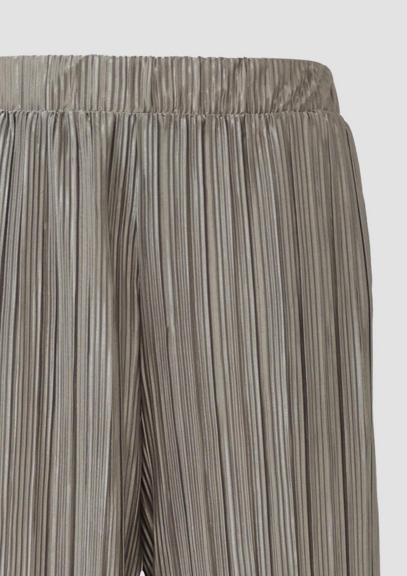 s.Oliver Plissierte Wide-Leg-Hose - taubengrau