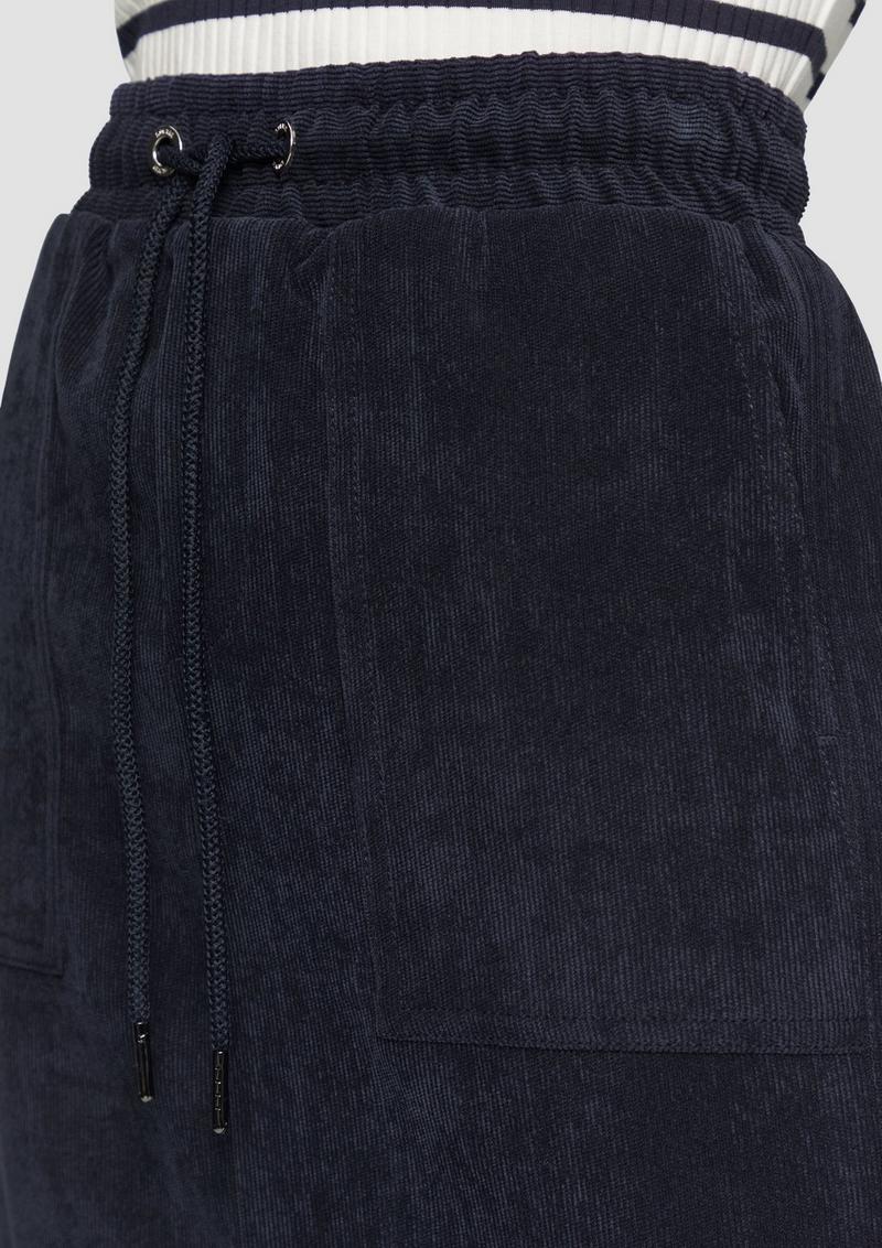 s.Oliver Feincordrock mit Kordelzug und elastischem Bund - navy