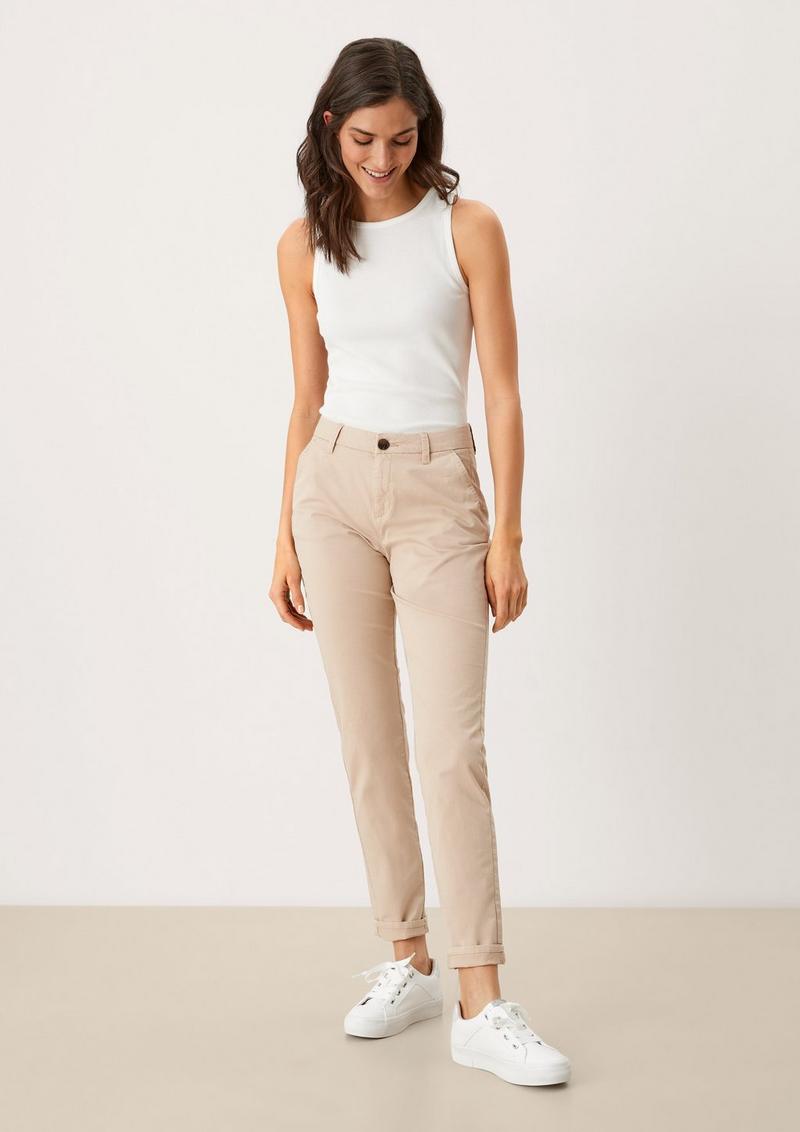 s.Oliver Regular Fit: Stretch-Chino - sandstein