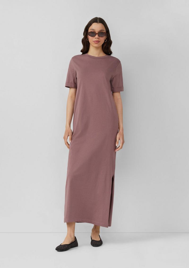 s.Oliver Langes Jerseykleid aus Baumwolle - altrosa