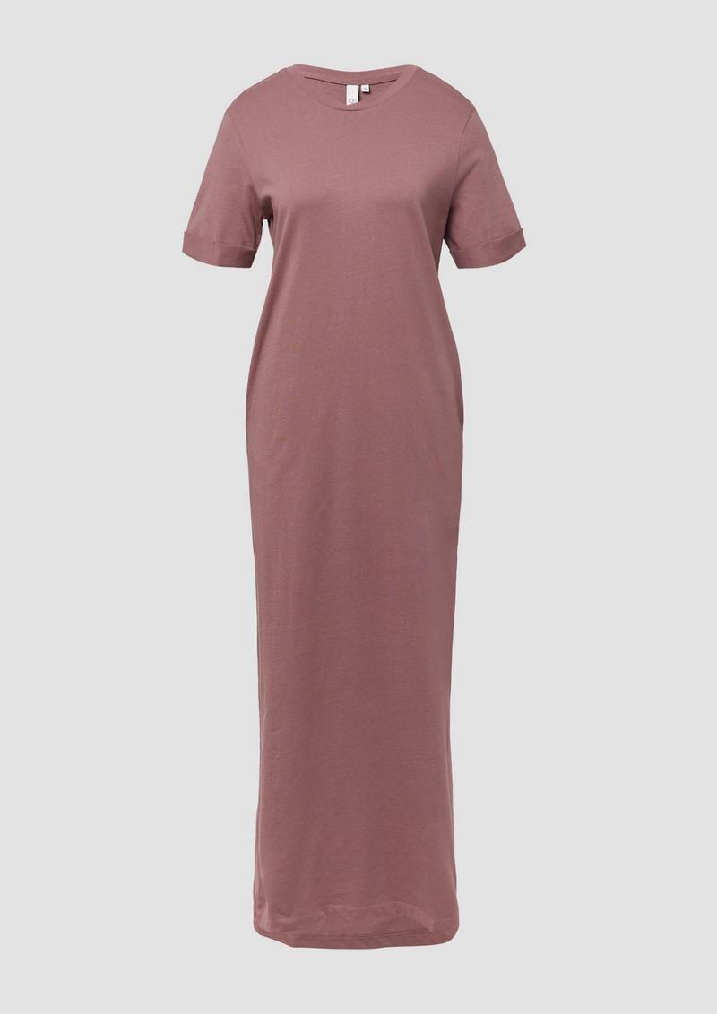 s.Oliver Langes Jerseykleid aus Baumwolle - altrosa