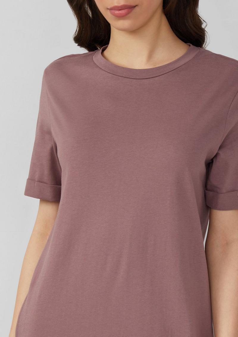 s.Oliver Langes Jerseykleid aus Baumwolle - altrosa