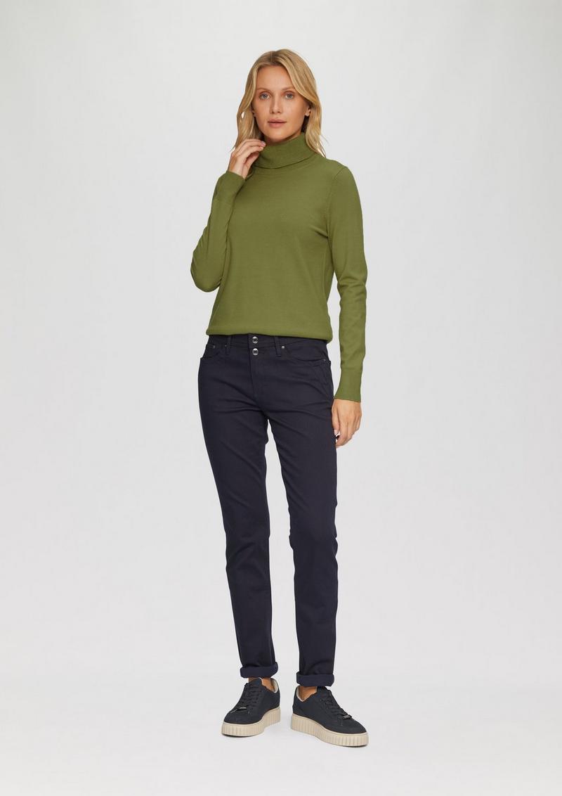 s.Oliver Feinstrickpullover mit Rollkragen - guacamole