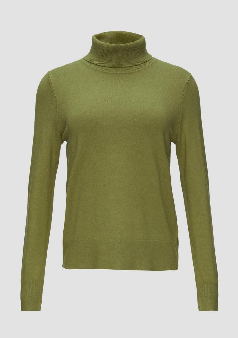 s.Oliver Feinstrickpullover mit Rollkragen - guacamole