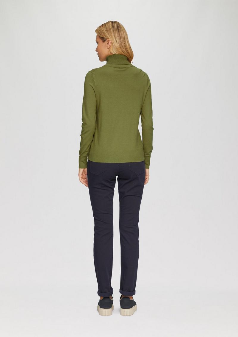 s.Oliver Feinstrickpullover mit Rollkragen - guacamole