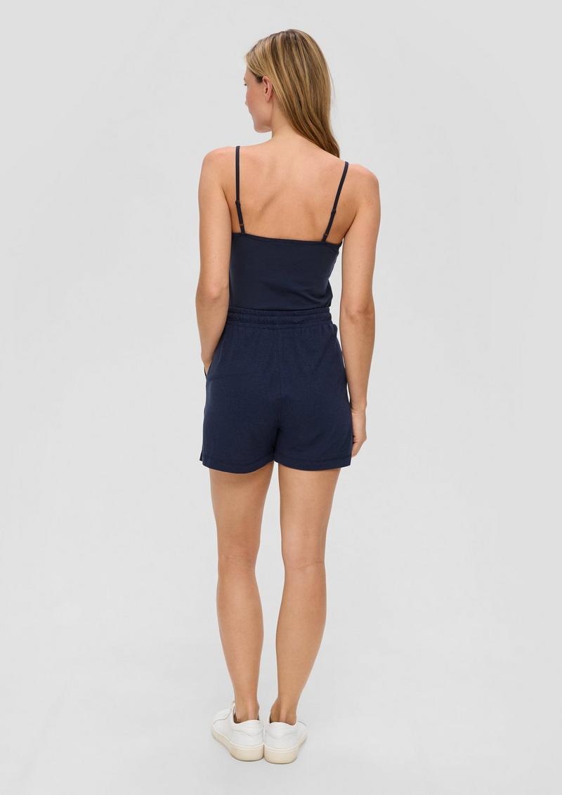 s.Oliver Shorts aus Jersey mit elastischem Bund - tiefblau