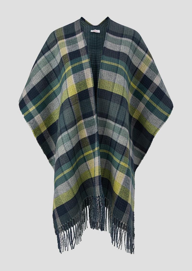 s.Oliver Poncho mit Fransen - petrol