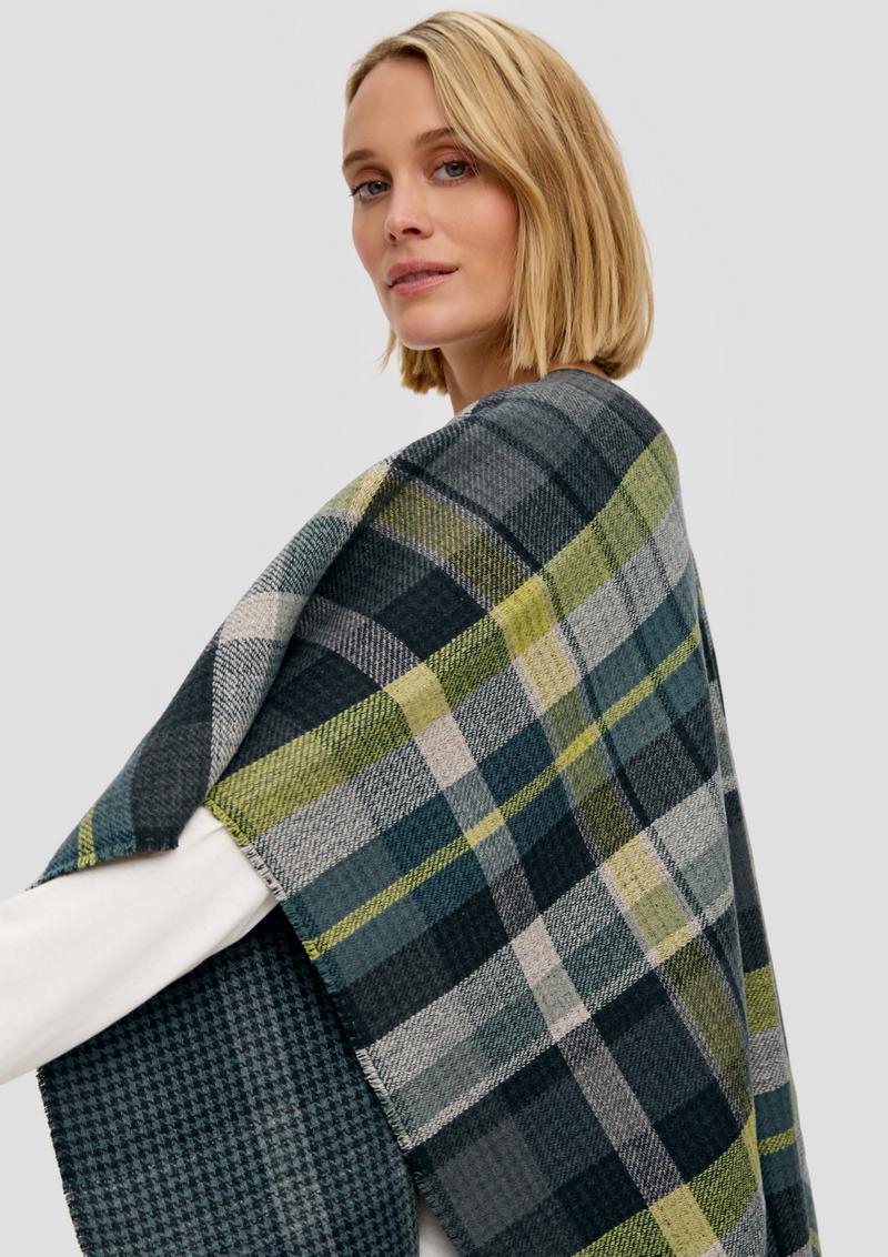 s.Oliver Poncho mit Fransen - petrol