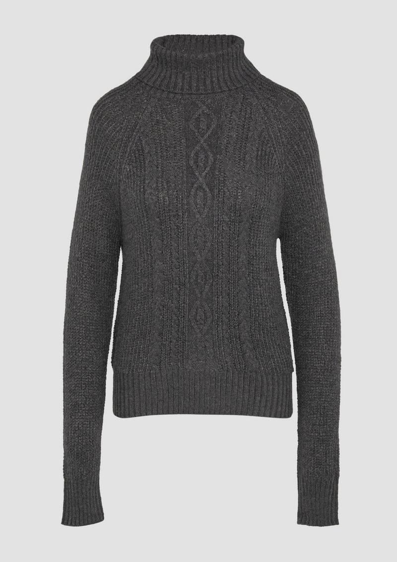 s.Oliver Kuscheliger Zopfstrickpullover - dunkelgrau
