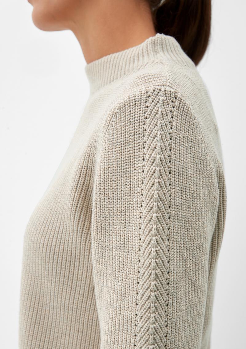 s.Oliver Strickpulli mit Stehkragen - beige