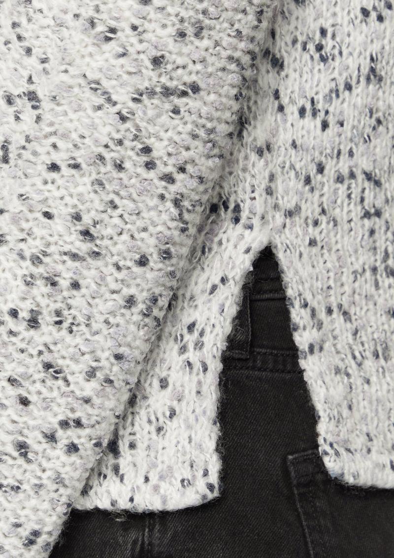 s.Oliver Melierter Strickpullover mit weiten Ärmeln - dunkelgrau
