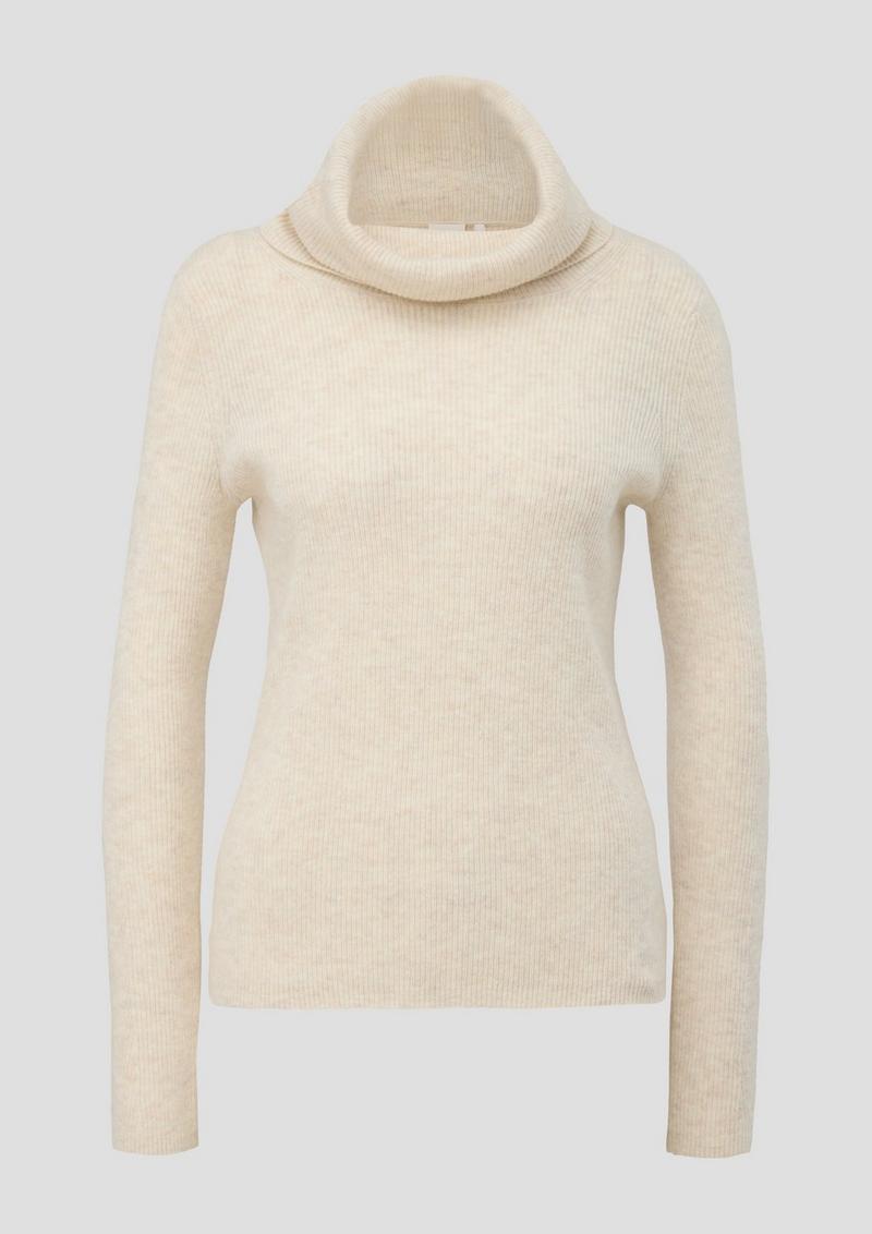 s.Oliver Strickpullover mit Turtleneck - ecru