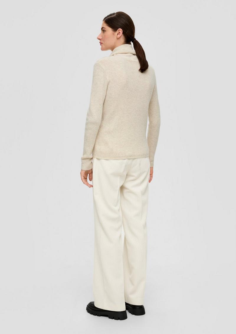 s.Oliver Strickpullover mit Turtleneck - ecru