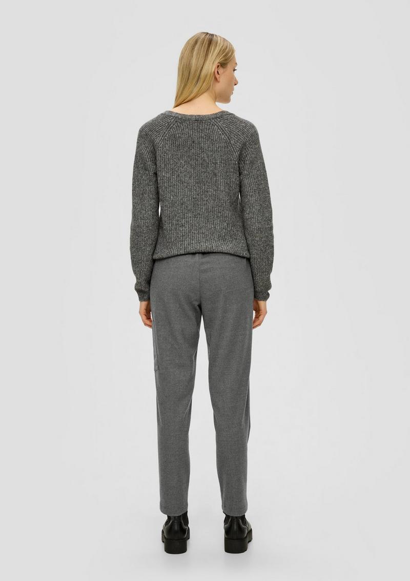 s.Oliver Relaxed: Twill-Hose mit Tapered Leg - graphit