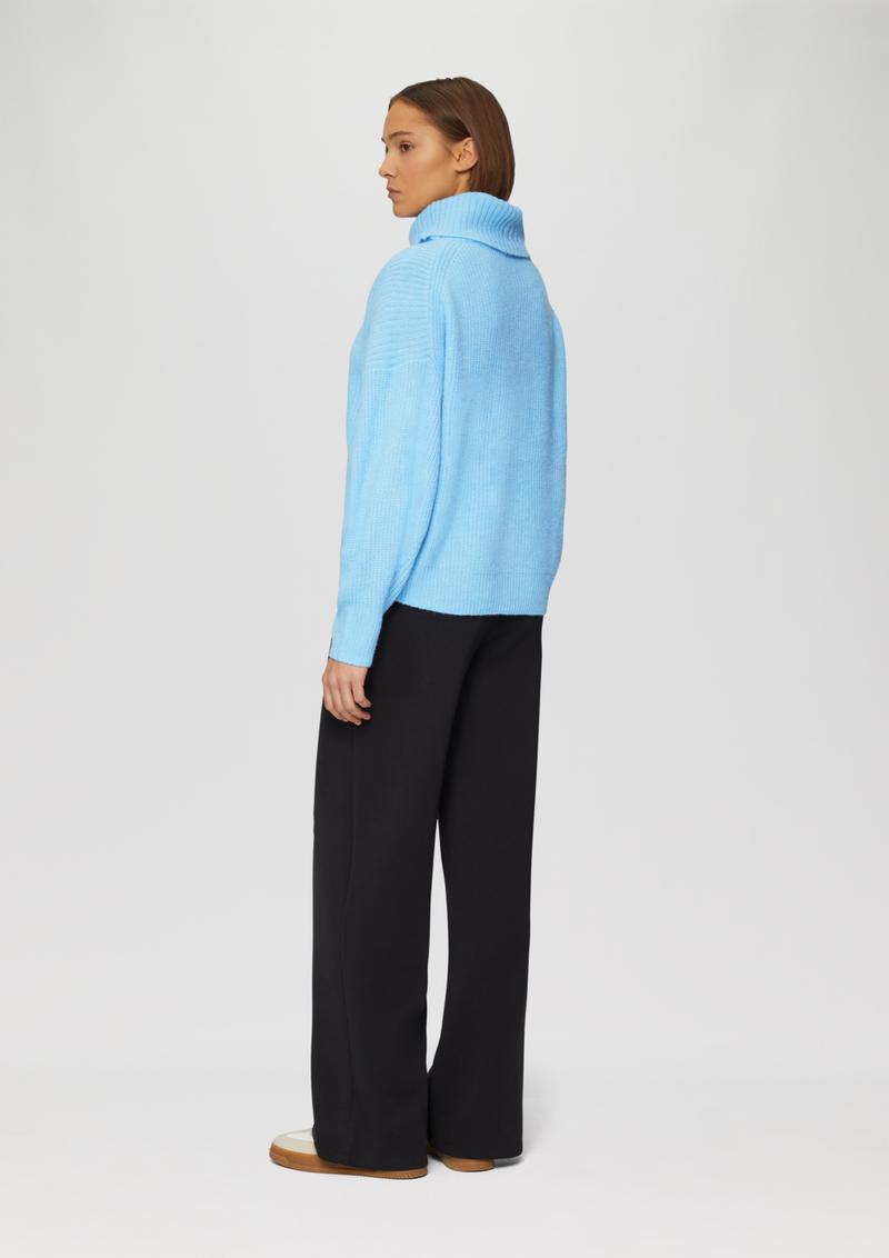 s.Oliver Oversized Pullover mit Rollkragen - azurblau