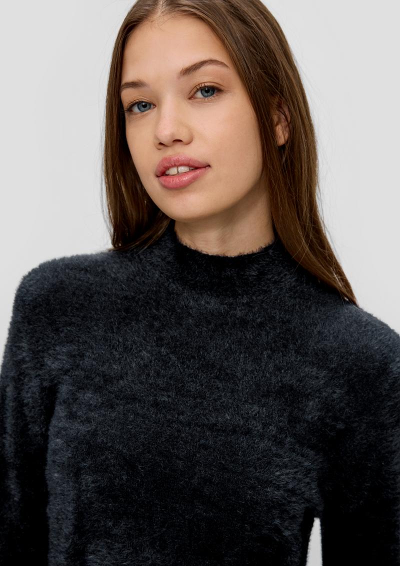 s.Oliver Kuscheliger Strickpullover - schwarz