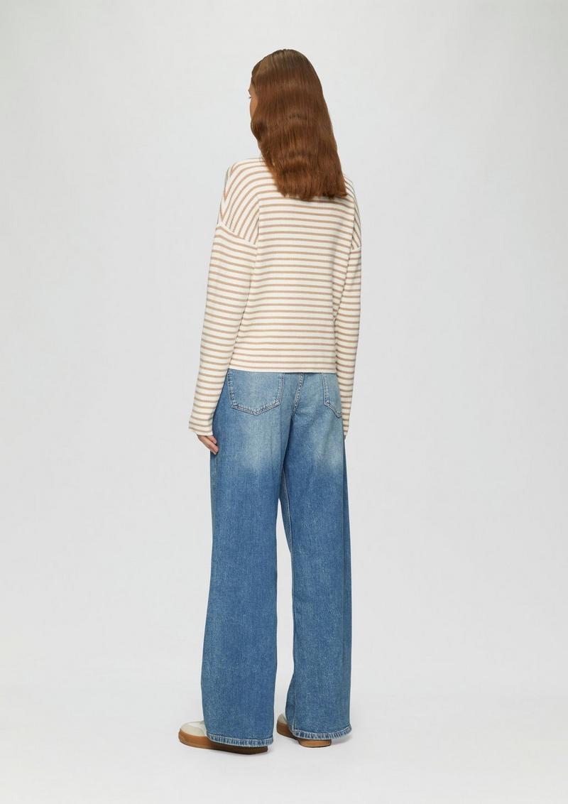 s.Oliver Rollkragenpullover mit Rippstruktur - hellbraun
