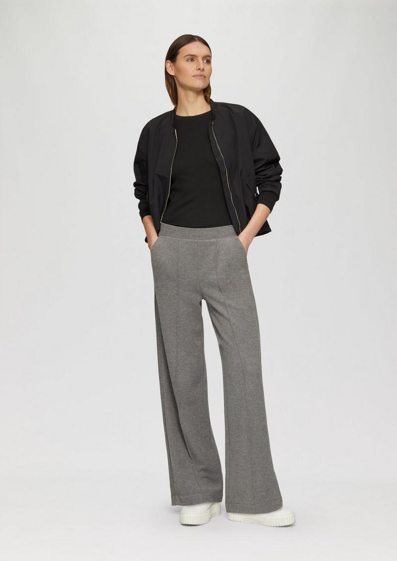 s.Oliver Weiche Wide Leg-Hose aus Baumwollmix - graphit