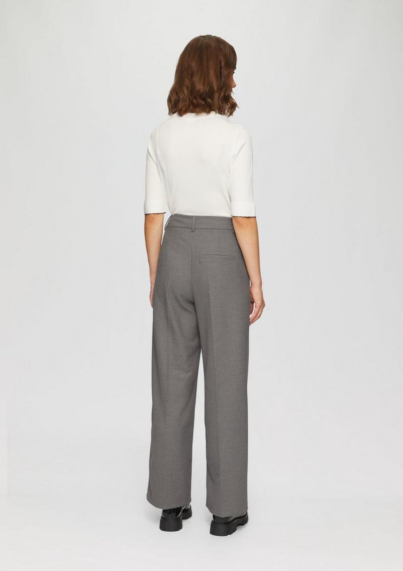 s.Oliver Wide-Leg-Hose mit Extra-High-Rise - grau