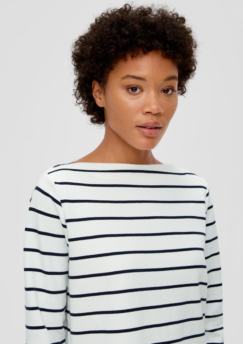 s.Oliver Longsleeve aus Baumwollstretch - navy