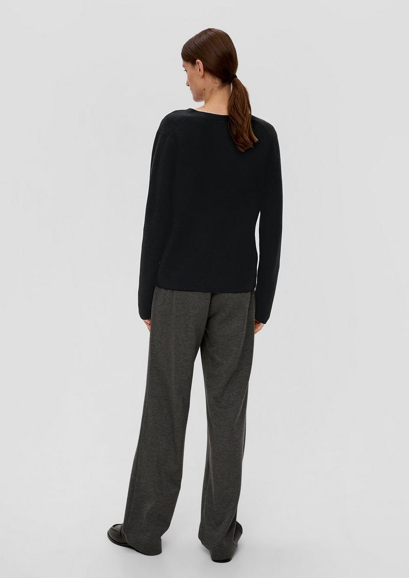 s.Oliver Pullover aus Wollmix - schwarz