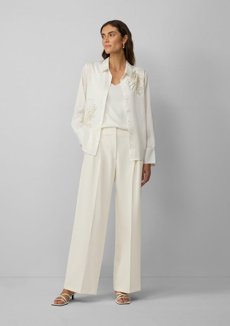 s.Oliver Twill-Hose mit Extra Wide Leg - ecru