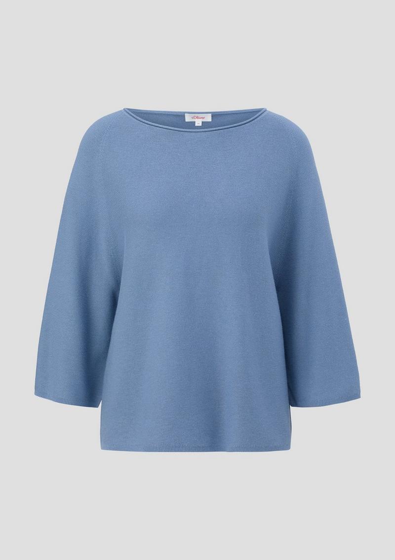s.Oliver Strickpullover mit weiten Ärmeln - blassblau