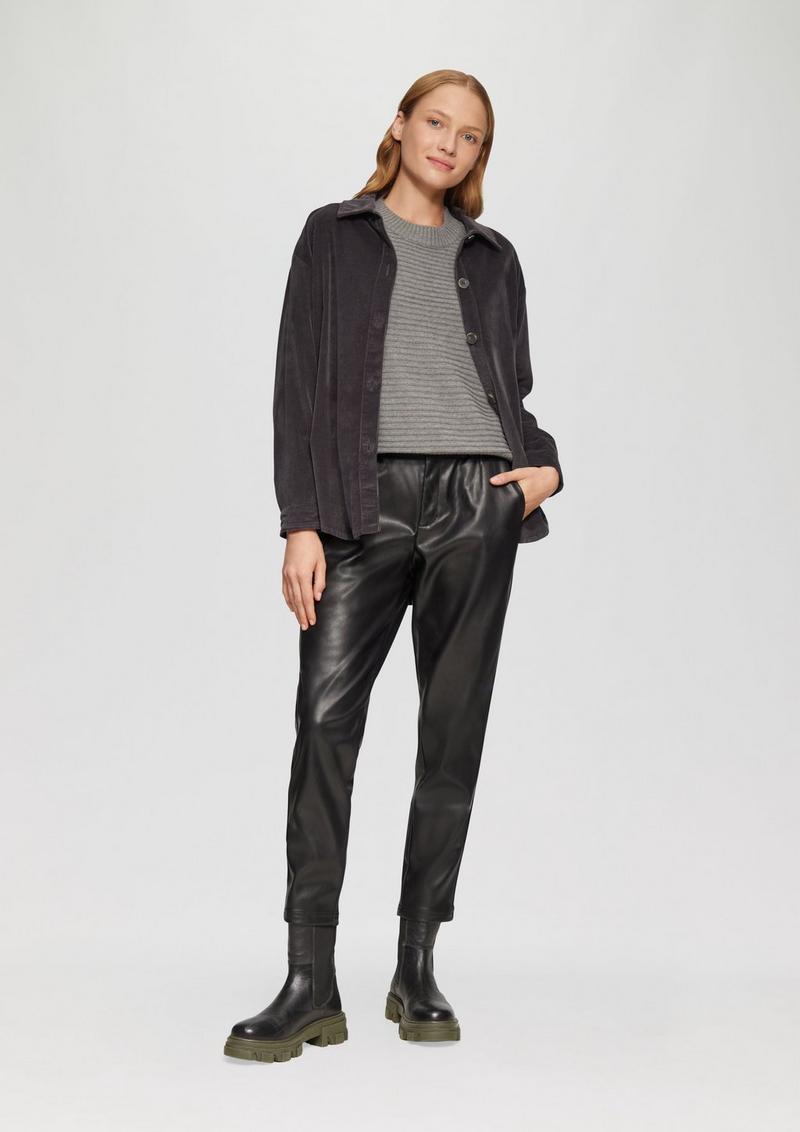 s.Oliver Oversized Strickpullover mit Strukturdetails - graphit