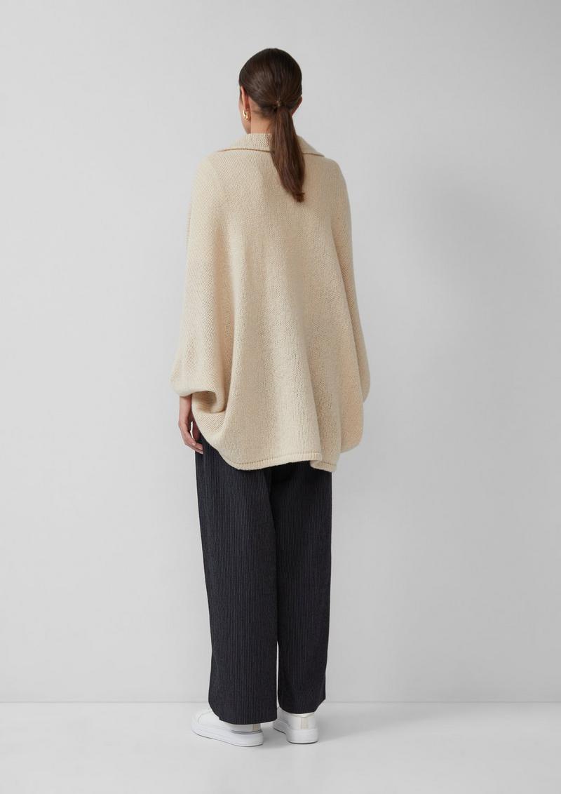 s.Oliver Locker fallende Strickjacke - sandfarben