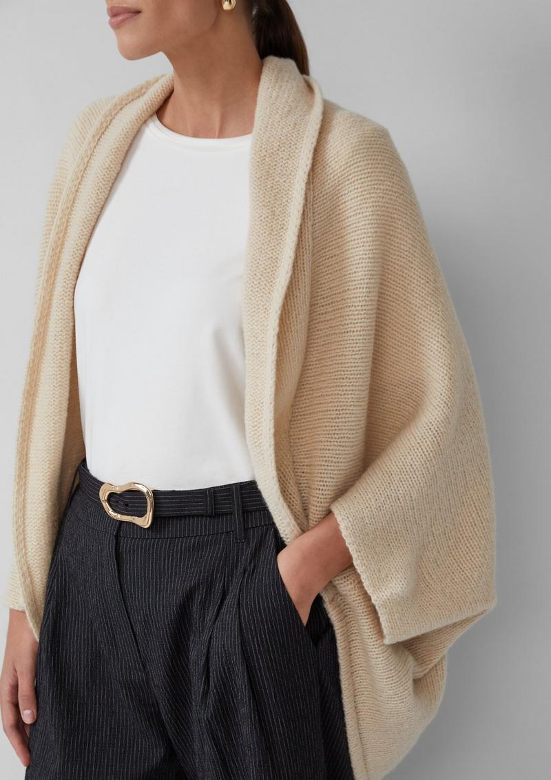 s.Oliver Locker fallende Strickjacke - sandfarben