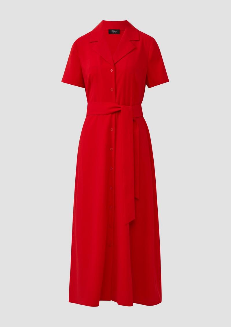 s.Oliver Hemdblusenkleid mit Bindegürtel - rot
