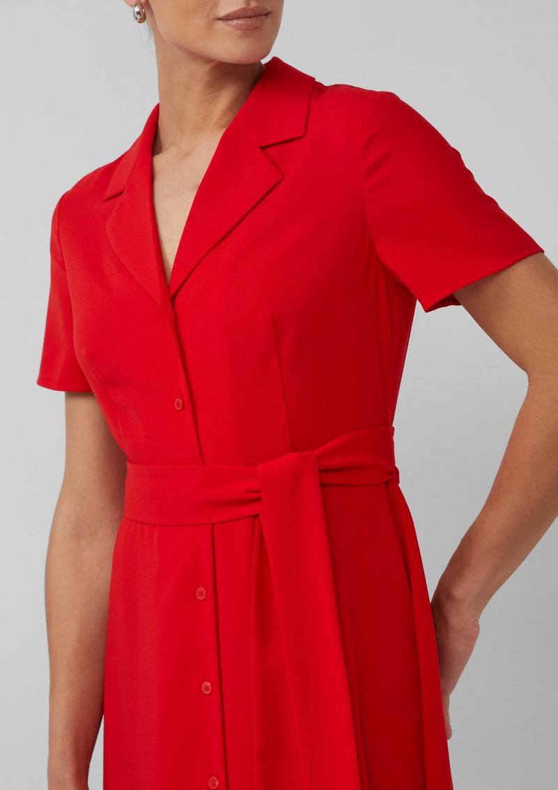 s.Oliver Hemdblusenkleid mit Bindegürtel - rot