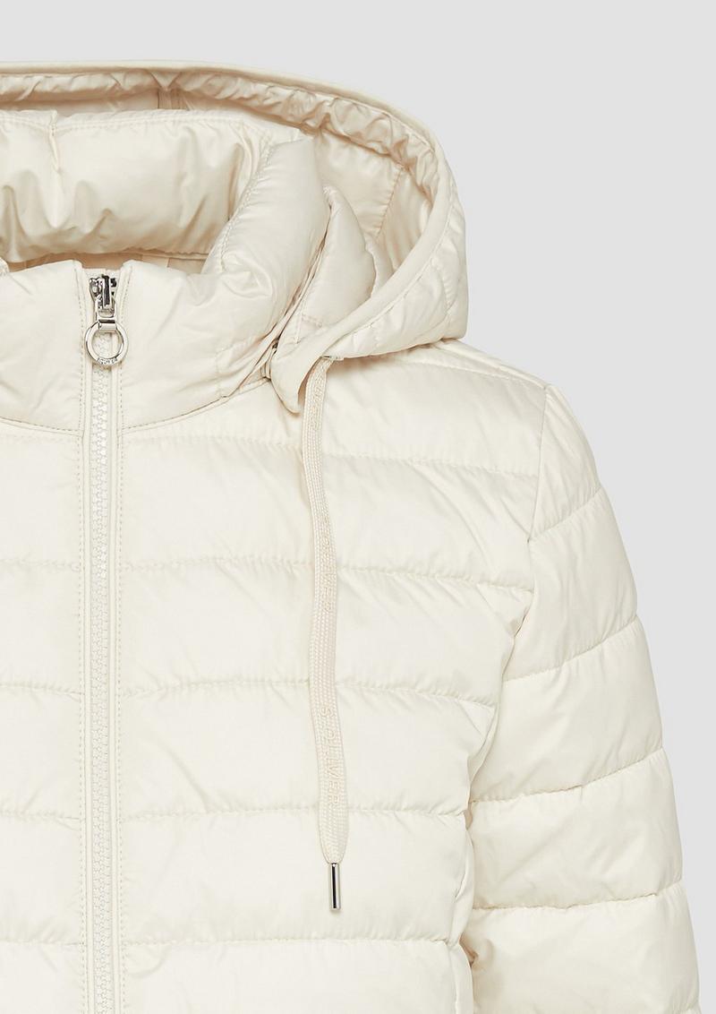 s.Oliver Leichte Steppjacke mit abnehmbarer Kapuze - wollweiß