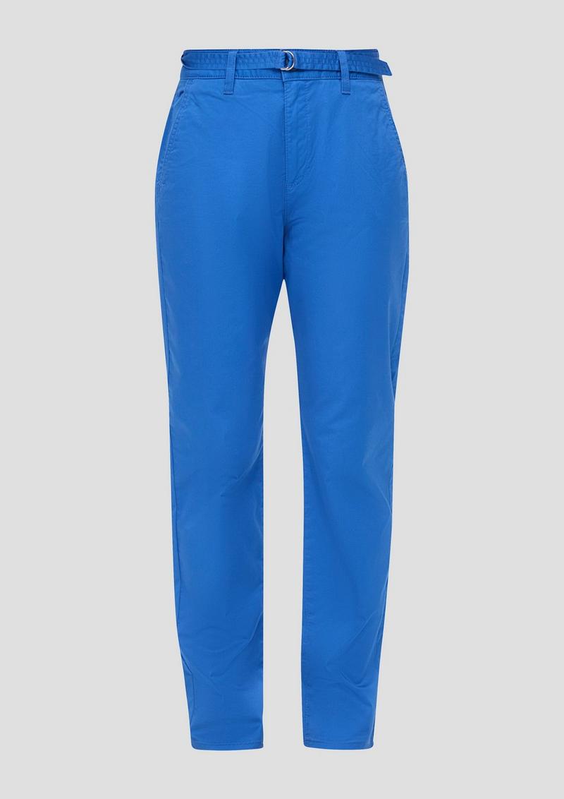 s.Oliver Regular: Chinohose mit Gürtel - royalblau