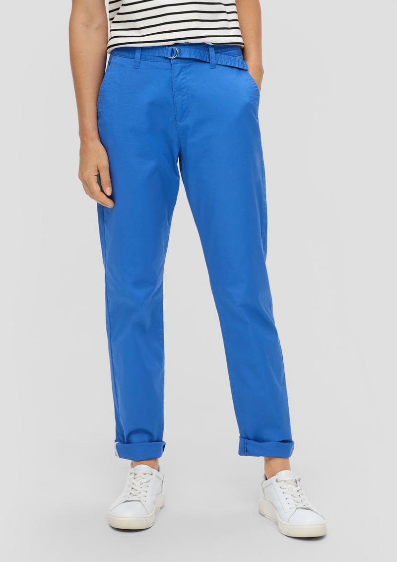 s.Oliver Regular: Chinohose mit Gürtel - royalblau