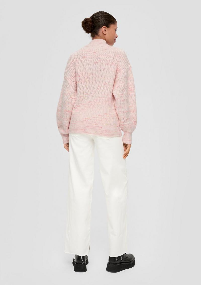 s.Oliver Pullover in melierter Optik - rosa
