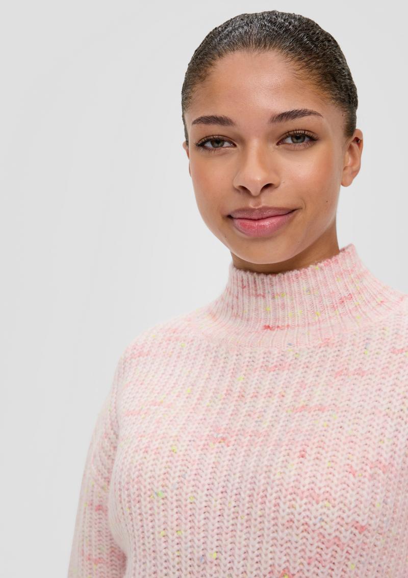 s.Oliver Pullover in melierter Optik - rosa