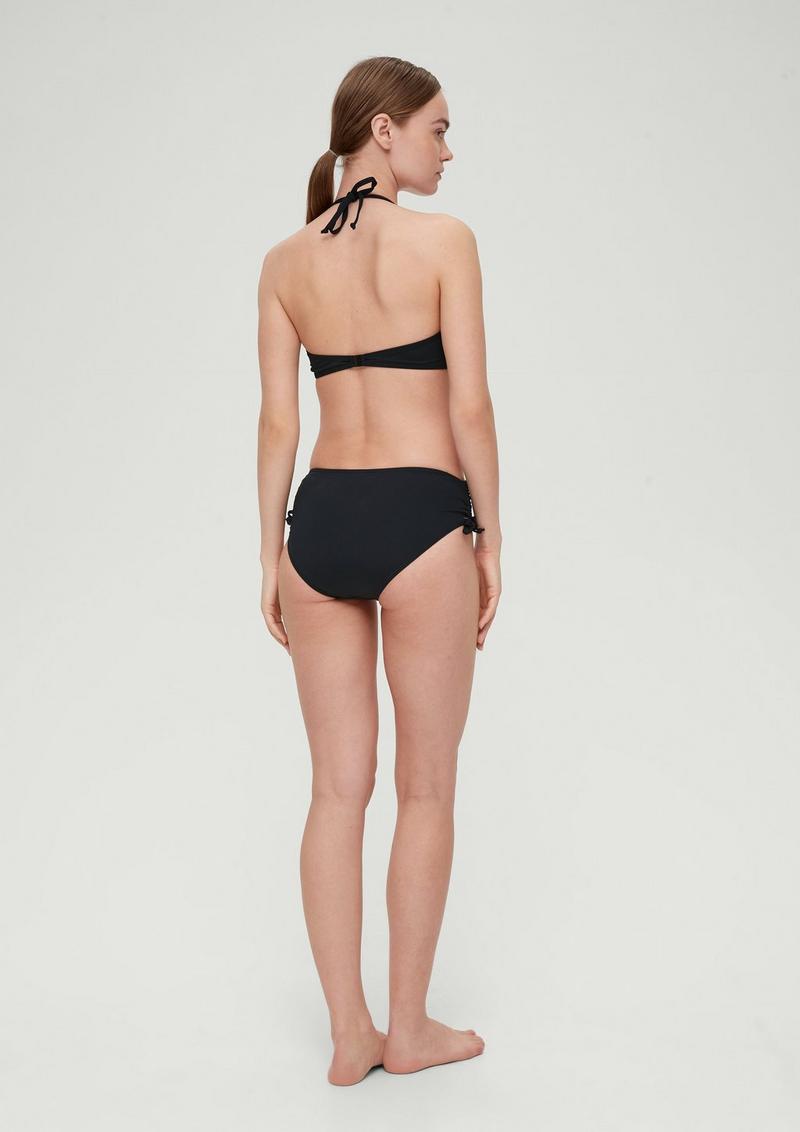 s.Oliver Bikini-Top Bandeau mit Raffung - schwarz