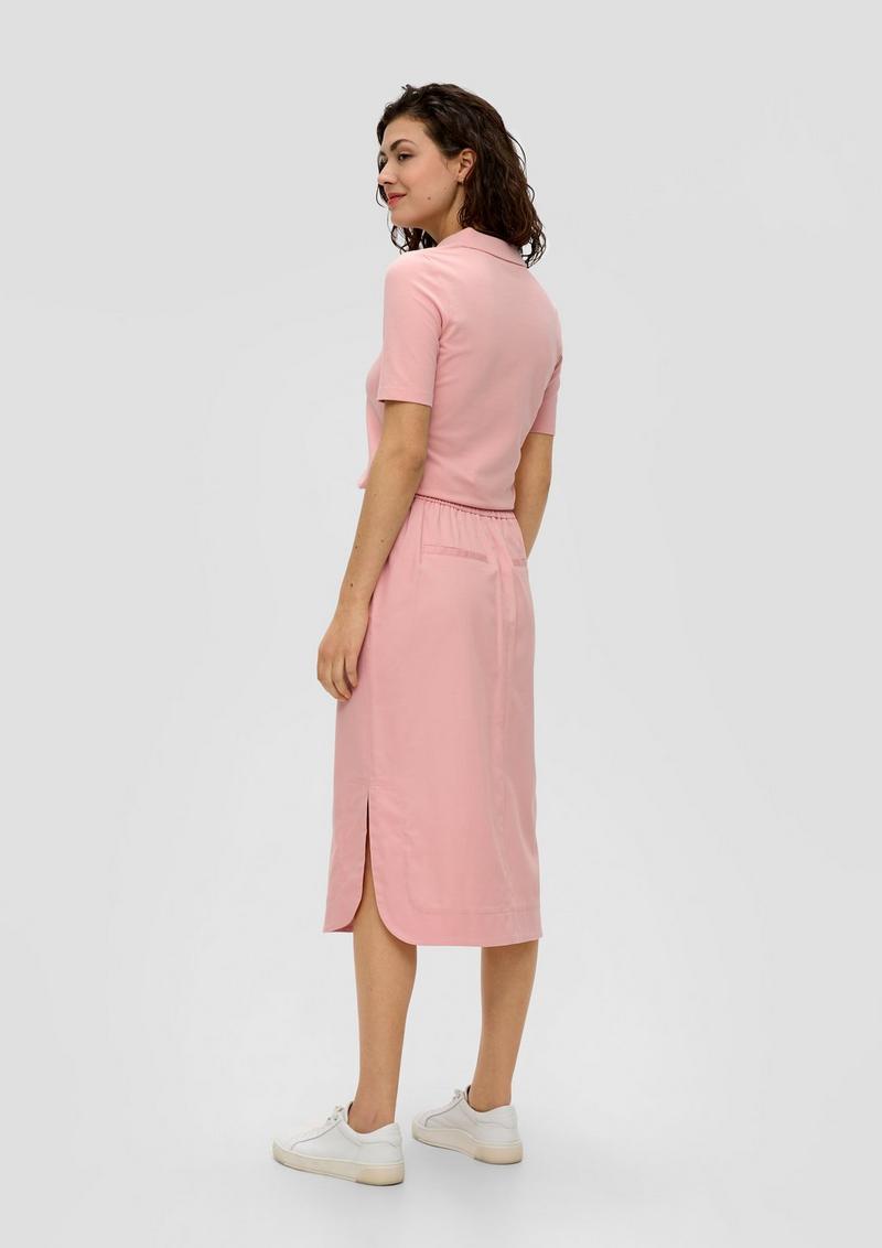 s.Oliver Midi-Rock mit Elastikbund - rosa