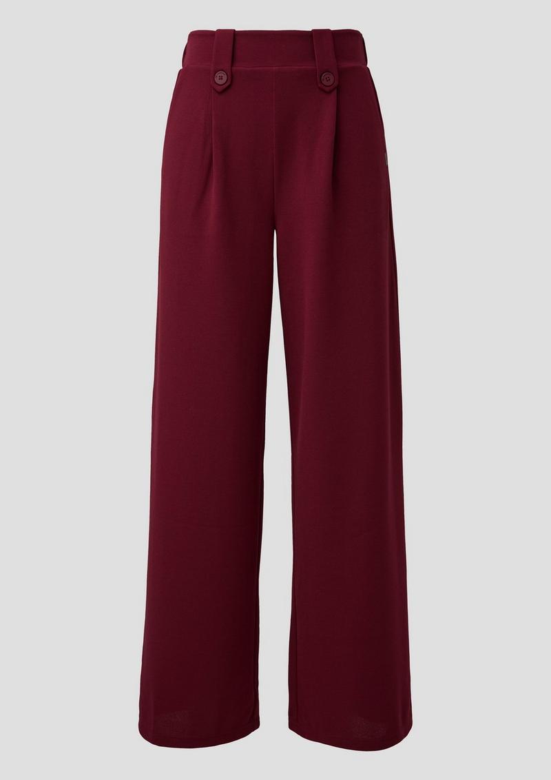 s.Oliver Wide-Leg Hose aus Interlockjersey - bordeaux
