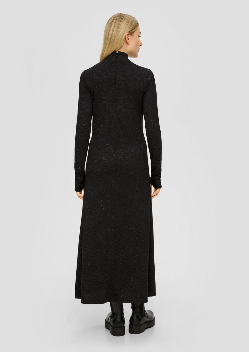 s.Oliver Langes Kleid mit Glitzer-Effekt - schwarz