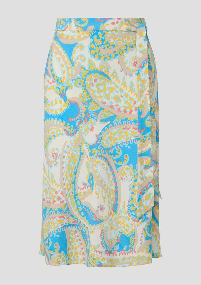 s.Oliver Viskoserock mit All-over-Print - ecru