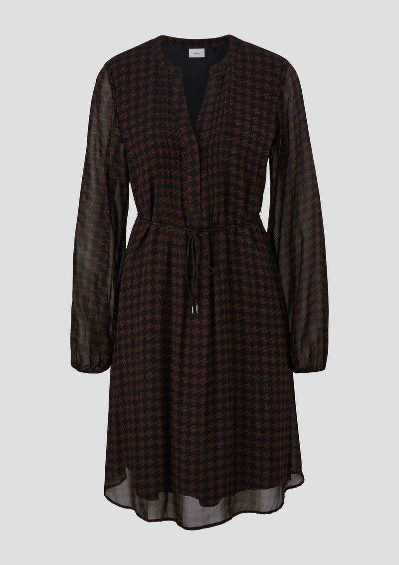 s.Oliver Kleid aus Viskose - schwarz