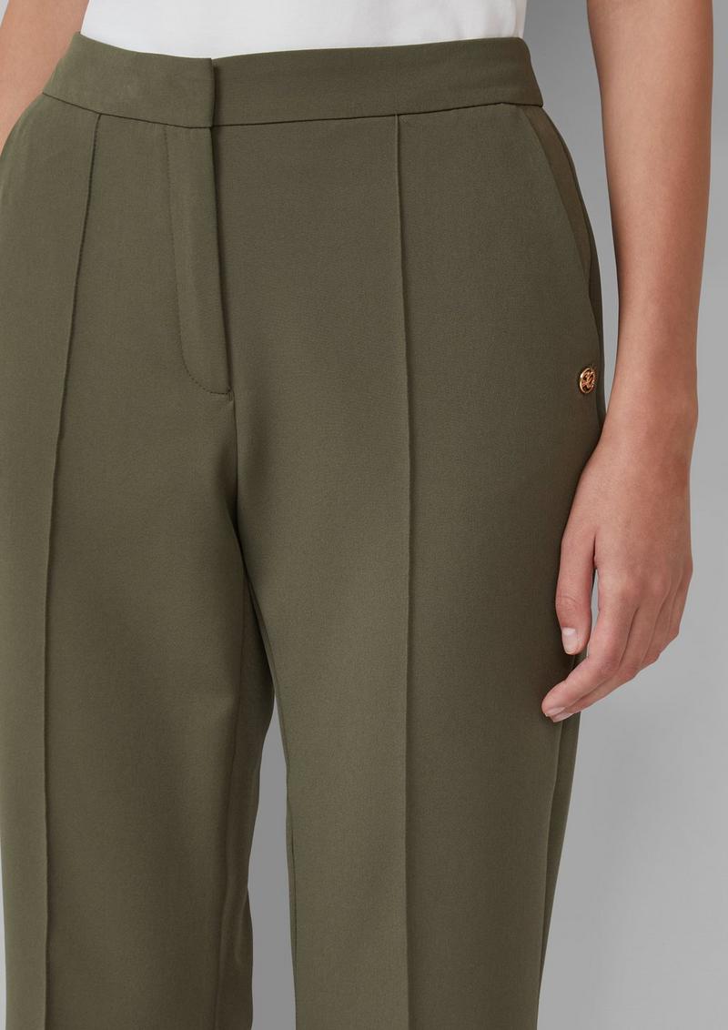 s.Oliver Flared Leg-Hose mit Logo-Icon - olivgrün