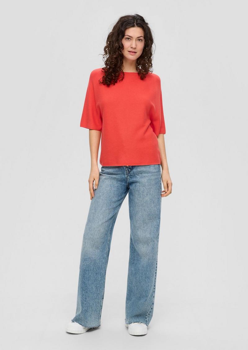 s.Oliver Shirt mit U-Boot-Ausschnitt - orange