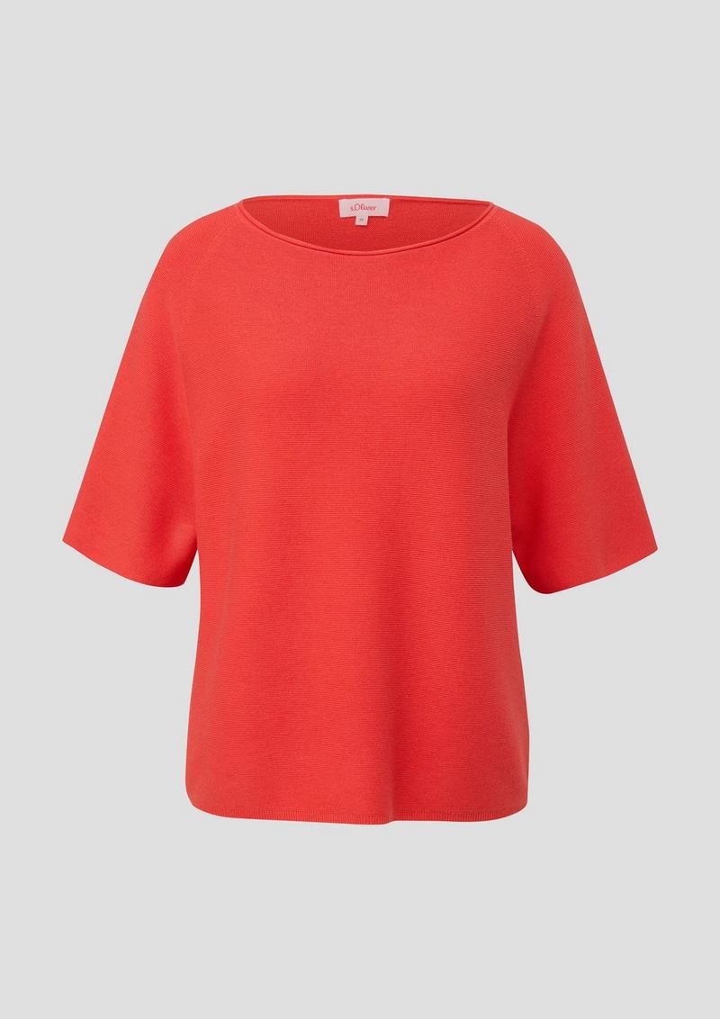s.Oliver Shirt mit U-Boot-Ausschnitt - orange