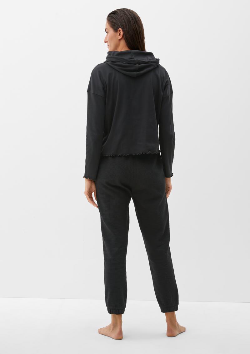 s.Oliver Softes Kapuzenshirt - schwarz