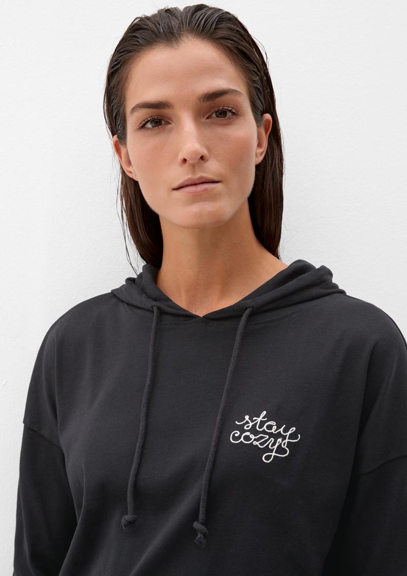 s.Oliver Softes Kapuzenshirt - schwarz