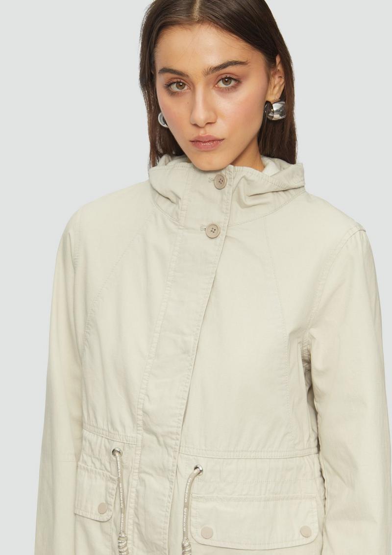 s.Oliver Baumwolljacke mit Tunnelzug in der Taille - hellgrau